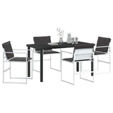 Set da Pranzo per Giardino 5 pcs Bianco 140 x 70 x 73 cm