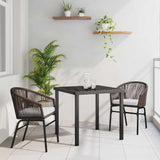 Set da Pranzo per Giardino 3 pcs Marrone