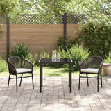 Set da Pranzo per Giardino 3 pcs Marrone