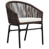 Set da Pranzo per Giardino 5 pcs Marrone