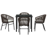 Set da Pranzo per Giardino 5 pcs Marrone