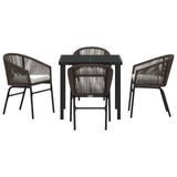 Set da Pranzo per Giardino 5 pcs Marrone