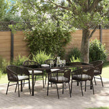 Set da Pranzo per Giardino 7 pcs Marrone