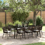 Set da Pranzo per Giardino 9 pcs Marrone