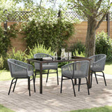 Set da Pranzo per Giardino 5 pcs Antracite
