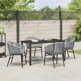 Set da Pranzo per Giardino 5 pcs Antracite
