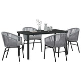 Set da Pranzo per Giardino 5 pcs Antracite