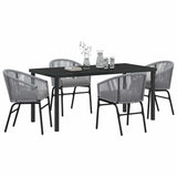 Set da Pranzo per Giardino 5 pcs Antracite