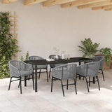 Set da Pranzo per Giardino 7 pcs Antracite