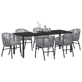 Set da Pranzo per Giardino 7 pcs Antracite