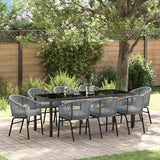 Set da Pranzo per Giardino 9 pcs Antracite