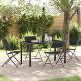 Set da Pranzo per Giardino 5 pcs Nero