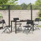 Set da Pranzo per Giardino 5 pcs Nero