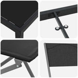 Set da Pranzo per Giardino 9 pcs Nero