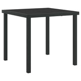 Set da Pranzo per Giardino 9 pcs Nero