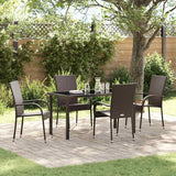 Set da Pranzo per Giardino 5 pcs Marrone