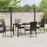 Set da Pranzo per Giardino 5 pcs Marrone