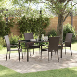 Set da Pranzo per Giardino 5 pcs Marrone