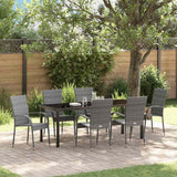 Set da Pranzo per Giardino 7 pcs Grigio