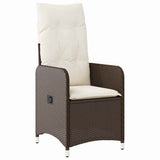 Set da Pranzo per Giardino 5 pcs Marrone polyrattan