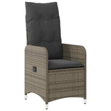 Set da Pranzo per Giardino 7 pcs Grigio polyrattan