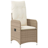 Set da Pranzo per Giardino 5 pcs Beige polyrattan
