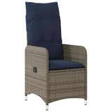 Set da Pranzo per Giardino 7 pcs Nero polyrattan