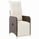 Set da Pranzo per Giardino 5 pcs Marrone polyrattan