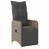 Set da Pranzo per Giardino 9 pcs Grigio polyrattan