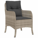 Set da Pranzo per Giardino 7 pcs Grigio chiaro polyrattan