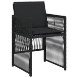 Set da Pranzo per Giardino 5 pcs Nero