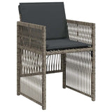 Set da Pranzo per Giardino 9 pcs Grigio