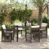 Set da Pranzo per Giardino 5 pcs Marrone