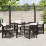 Set da Pranzo per Giardino 5 pcs Marrone
