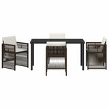Set da Pranzo per Giardino 5 pcs Marrone