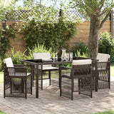Set da Pranzo per Giardino 5 pcs Marrone