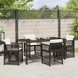 Set da Pranzo per Giardino 5 pcs Marrone