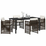 Set da Pranzo per Giardino 5 pcs Marrone