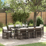 Set da Pranzo per Giardino 9 pcs Marrone