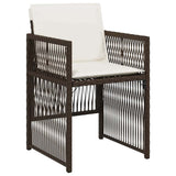 Set da Pranzo per Giardino 9 pcs Marrone