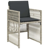 Set da Pranzo per Giardino 5 pcs Grigio chiaro