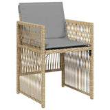 Set da Pranzo per Giardino 5 pcs Beige