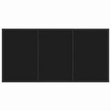 Set da Pranzo per Giardino 5 pcs Nero polyrattan