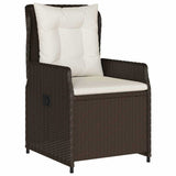 Set da Pranzo per Giardino 5 pcs Marrone polyrattan