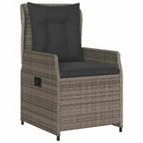 Set da Pranzo per Giardino 5 pcs Grigio polyrattan