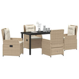 Set da Pranzo per Giardino 5 pcs Beige e Grigio Chiaro
