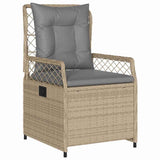 Set da Pranzo per Giardino 7 pcs Beige e Grigio Chiaro