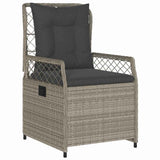Set da Pranzo per Giardino 7 pcs Grigio chiaro polyrattan