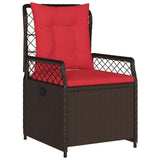 Set da Pranzo per Giardino 5 pcs Marrone polyrattan