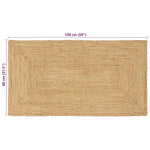 Tappeto Beige 80 x 150 cm Juta